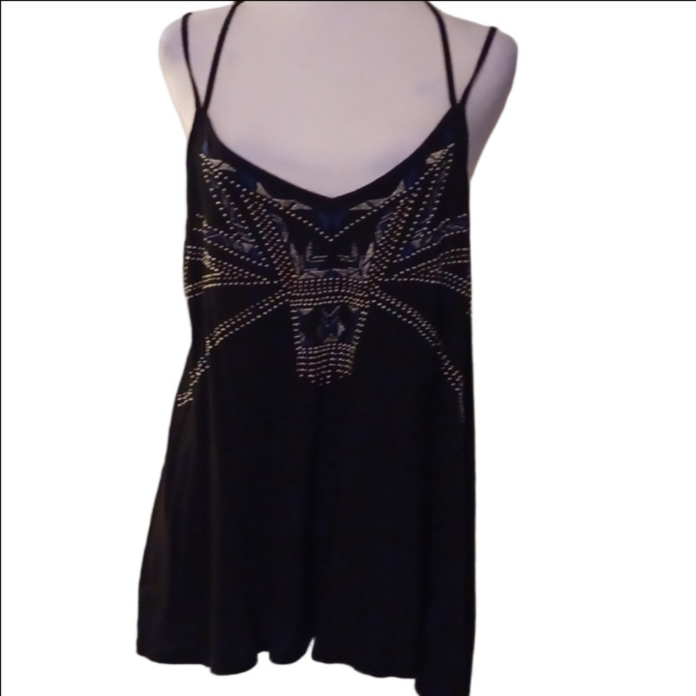 -- Express Black Embellished Sleeveless Camisole Women's Size Large
